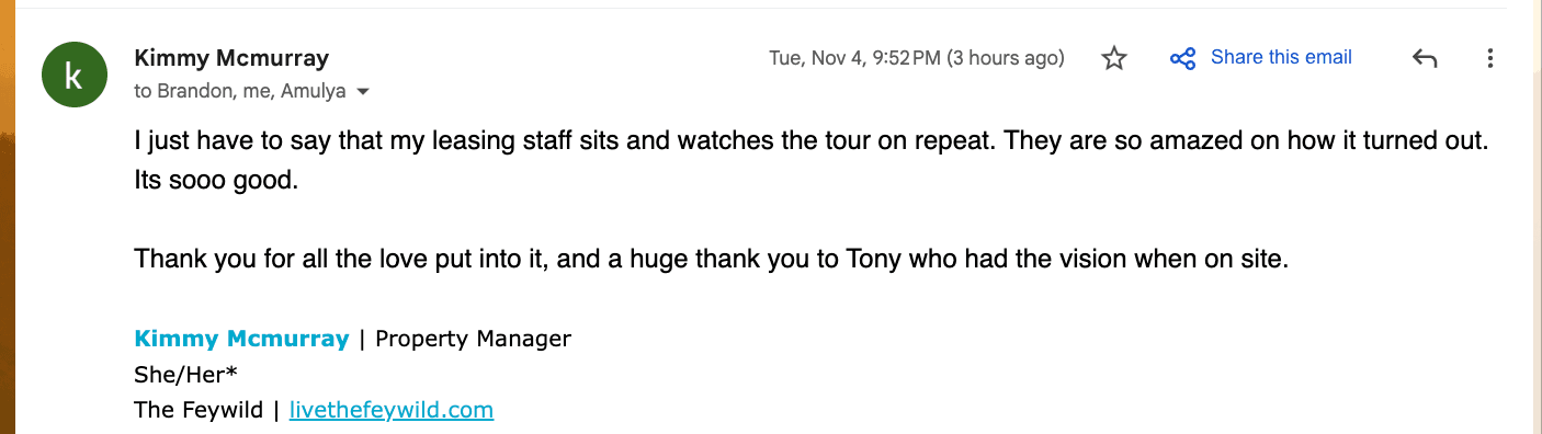 A saved LeaseMagnets testimonial screenshot.