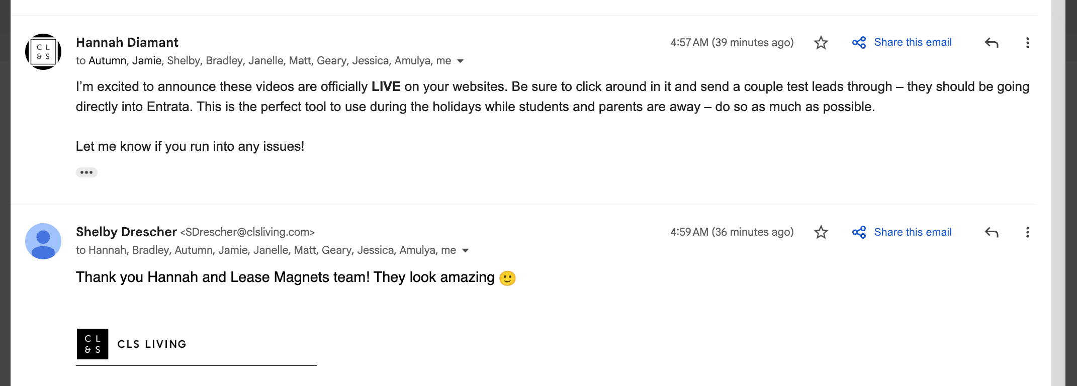 A saved LeaseMagnets testimonial screenshot.